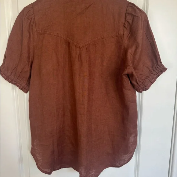 Pilcro Anthropology The Aly Puff Sleeve Linen Edition XS - Picture 7 of 11